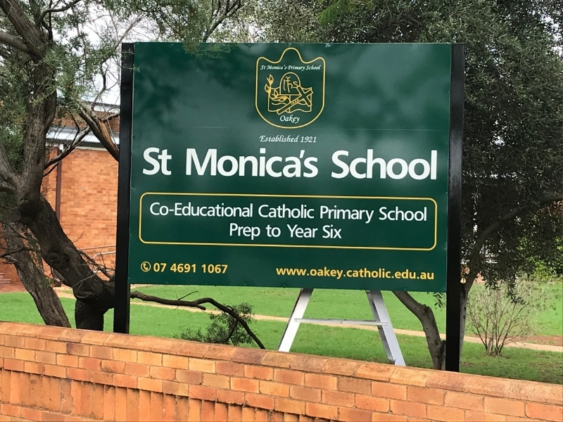 St-Monicas-School-Sign-Oakey